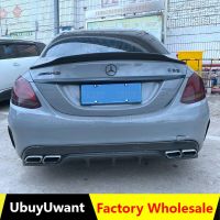 สปอยเลอร์ ABS สไตล์ PSM สำหรับ Benz C Class ซีดาน4ประตู W205 C63 AM G C180 C200 C260 C300สปอยเลอร์2014ถึง2019คุณภาพสูง