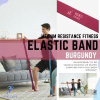 NYAMBA ยางยืดออกกำลังกาย ยางยืดออกกำลังกายชนิดแรงต้านปานกลาง ( Medium Resistance Fabric Fitness Band - Burgundy ) เสื่อโยคะ โยคะ Home Gym Yoga Pilates Fitness