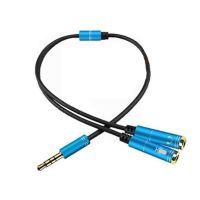 3.5mm Jack Video Audio Cable Headphone+Mic Audio Splitter Male to Female Aux Extension Adapter Cable Cord for Computer PC Headphones Accessories