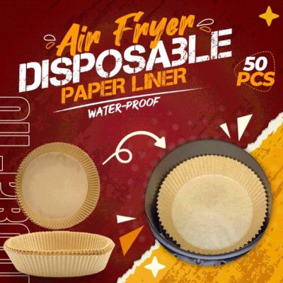50100pcs Air Fryer Disposable Paper Liner Disposable Perforated Non-Stick Steaming Basket Mat Kitchen Tool