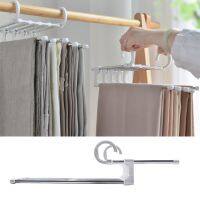 5 In 1 Foldable Stainless Steel Hangers Wardrobe Storage Adjustable Rack Trouser Pant Towel Shelves Closet Clothes Organization Clothes Hangers Pegs