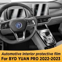 สำหรับ BYD YUAN Pro 2022 2023แผงเกียร์หน้าจอนำทางภายในรถยนต์ฟิล์มป้องกัน TPU Anti-Scratch อุปกรณ์เสริม