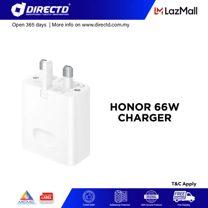[READY STOCK] Honor 66W Charger, Original 6 Months Warranty by Honor ...