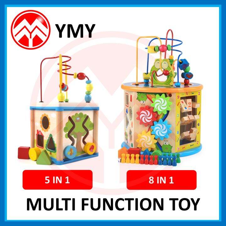 Wooden 8 IN 1 / 5 IN 1 Learning Cube Education Child Toy Toys Gifts