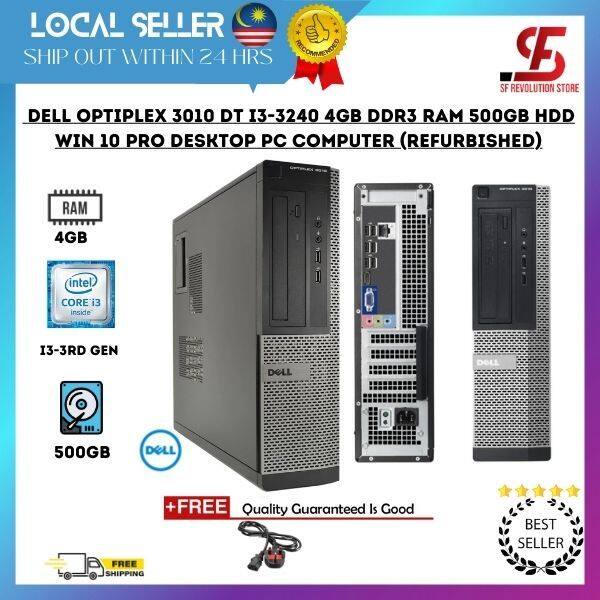 Dell Optiplex 3010 DT I3-3240 4GB DDR3 RAM 500GB HDD Win 10 Pro