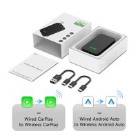 2Air CarPlay Wireless Android Auto Wireless Mini Adapter Plug Play Replacement Parts Black for