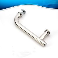 Shower room door handle toilet push pull glass door handle move door handle stainless steel F-type single side 145mm(XYLS-021) Door Hardware