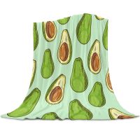 2023 Avocado Green Seed Fruit Blanket Mat Coral Fleece Throw for Bed Home Bedroom Sheet Kids Aldult Flannel Blankets