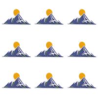 Pulaqi 10PCS Mountain Patch Sun Wholesale Patches Iron On Patches For Clothing Sticker Stripe Wholesale Dropship Custom Patch