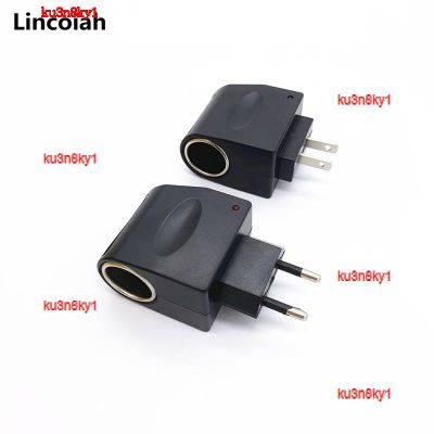 ku3n8ky1 2023 High Quality 12V 500mA 6W EU US Plug Car Cigarette Lighter Power Adapter charger AC 220V Black Converter High Quality Automobile Accessories