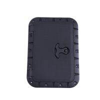 Marine Deck Square Hatch Round Latch 90-degree Locking Hinges Black Adapter Assembly Boat Canoe Handle Kayak Part Accessories