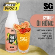 Siro Ổi Hồng Thảo Mộc Syrup Pink Herbal Chai 750ml Nguyên Liệu Pha Chế SG