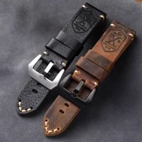 New Fashion Watch Accessories 20 21 22 23 24 26mm Italian Leather Watchbands Black Watch Strap For Panerai Watch Band Bracelet