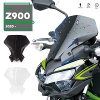 ♠✖▼ เหมาะสำหรับคาวาซากิ Z-900 Z 900 Z900 Z650 2020 2021 2022รถจักรยานยนต์กีฬาทัวร์กระจกบังลมกันสาดรถยนต์