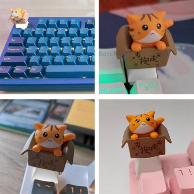 Cute Cat Mechanical Keyboard Custom Keycap Personality Design Keys Accessories Gaming Axis Artisan Caps Cartoon Anime Keycap N6E3