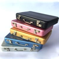 1PC New Aluminum Storage Box Business ID Credit Card Holder Mini Suitcase Bank Card Box Holder Jewelry Case Organizer Rectangle