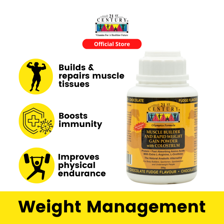21st Century Muscle Builder and Rapid Weight Gain Powder 250g Lazada