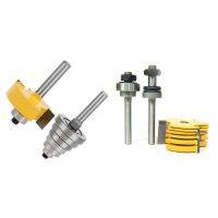 1/4 Inch Shank Rabbeting Router Bit with 6 Bearings Set &amp; 1 Set 1/4Inch Shank Slot ,Assembly 6 Cutters