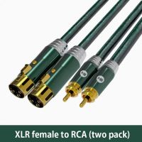 Kaiboer RCA To XLR Cable Dual RCA Male To Dual XLR Male Stereo Audio Cord for Microphone Amplifier Mixer Decoder Effect CD