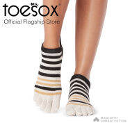 ToeSox โทซอคส์ ถุงเท้ากันลื่นแยกนิ้วโลวไรซ์ รุ่น Low Rise ปิดนิ้วเท้า