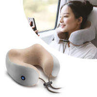 หมอนนวดคอไฟฟ้าไร้สาย ใช้นวดคอ ผ่อนคลายกล้ามเนื้อU-shape massage pillow รุ่น-1902 พร้อมส่ง หมอนรองคอ เครื่องนวดรูปตัวยู นวดคอ Neck Massager ที่นวด