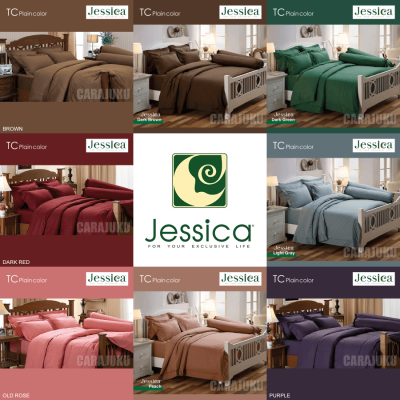 JESSICA ชุดผ้าปูที่นอน 5 ฟุต (ไม่รวมผ้านวม) สีพื้น Plain (ชุด 5 ชิ้น) (เลือกสินค้าที่ตัวเลือก) #เจสสิกา ชุดเครื่องนอน ผ้าปู ผ้าปูที่นอน ผ้าปูเตียง