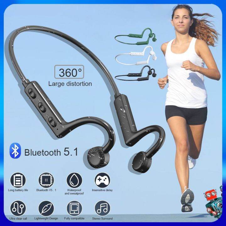 Air Conduction KS19 Wireless Bluetooth Headphones Sport TWS Bluetooth Neckband Headset Hearing