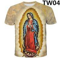 [ส่งของ]ขายดี Guadalupe Virgin Mary คาทอลิก คอสเพลย์ 3D เสื้อยืดลําลอง โอเวอร์ไซซ์ แฟชั่น