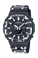 Casio G-Shock นาฬิกาข้อมือผู้ชาย สายเรซิ่น รุ่น GA-2100,GA-2100HT,GA-2100HT-1,GA-2100HT-1A - สีดำ/ขาว