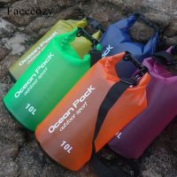 Facecozy Summer Waterproof Ocean Pack River Trekking Dry Bag PVC Translucent Bucket Pocket Watertight Drifting Swim Sports Bags