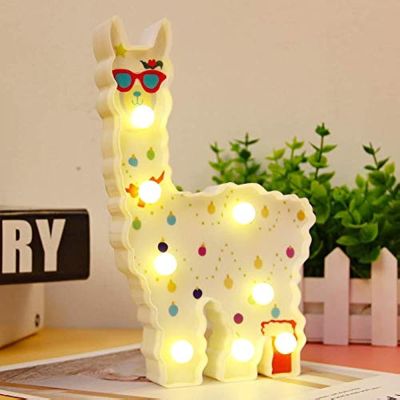 【CC】 New Alpaca Night With Timer Function Animals Atmosphere Lamp Decoration Child