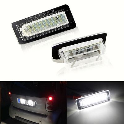 【CW】2PCS Car LED License Plate Light for Benz Smart for Two Coupe Convertible 450 451 Car Lights car accessories CanBus No Error