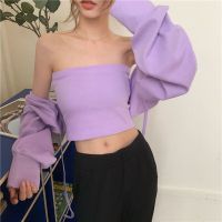 ‘；’ MEXZT Women  Bolero Belt Cropped Sweaters Elegant Design Knitted Cardigan Autumn Winter Long Sleeve Chic All-Match Y2k Tops