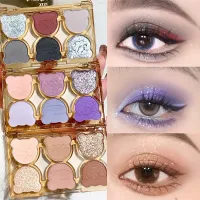 ☫ 6 Colors Iris Purple Glitter Pearly Eyeshadow Palette Fashion Shiny Eye Shadow Charming Makeup