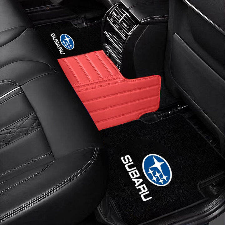 4PCS Carpet Flannel Odorless Antislip Car Floor Mats for Subaru XV