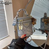 Kathleen niche is popular this year the new fashion design bag brim joker inclined shoulder bag portable bucket bag female --nxkb238803₪