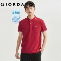 GIORDANO Men Polo Shirts High-Tech Cooling Embroidery Polo Shirts Contrast Color Short Sleeve Summer Casual Polo Shirts 01013394