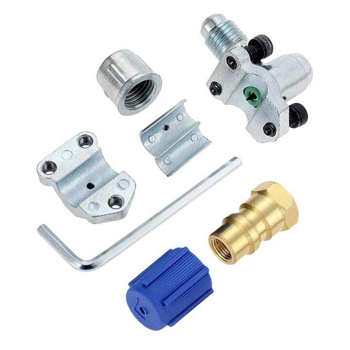 Kit Ricarica Gas Refrigerante R134A Per Frigorifero/Aria Condizionata Con Valvola Piercing 2PZ - Foto 4