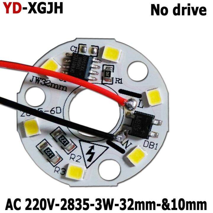 ไดรฟ์ฟรี-led-pcb-smd2835-3w-32mm-amp-10mm-แหล่งไฟ-led-ไดรเวอร์-ic-รวมสำหรับโคมไฟระย้าคริสตัลดาวน์ไลท์สีขาวอบอุ่น