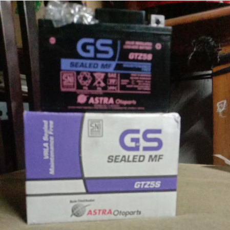 AKI MOTOR MIO M3 KERING GS ASTRA OTOPART GTZ-5S ASLI | Lazada Indonesia