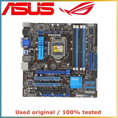 สำหรับ ASUS P8H67-M เมนบอร์ดคอมพิวเตอร์มืออาชีพ LGA 1155 DDR3 32G สำหรับ Intel H67 P8H67เมนบอร์ด SATA III PCI-E 3.0 X16