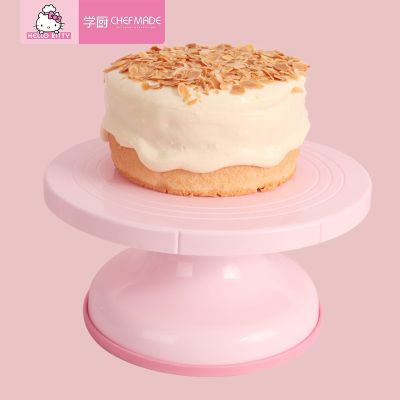 【CHEFMADE Hello Kitty Kitchen Food Grade ABS Turntable 7/8/9 inch Birthday Cake Slippery Turntable Bakery Tools Baking Supplies