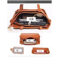 【Luxury Leather】Female Bag 2022 New Style Mother-In-Child Four-Piece Set Shoulder Messenger Handbag