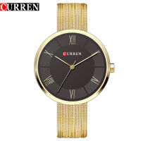 CURREN Women Watches Top nd Luxury Stainless Steel Mesh Band Gold casual Watch Ladies Business quartz watch Relogio Feminino