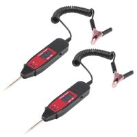 2X Universal 5-36V Car Digital LCD Voltage Test Pen Professional Car Tester Pencil Detector with LED Light