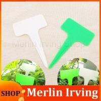 Merlin Irving Shop 50pcs T-type Plastic Nursery Garden Tag Flower Label Plant Pot Marker for Plants DIY Garden Decoration Tool Writing