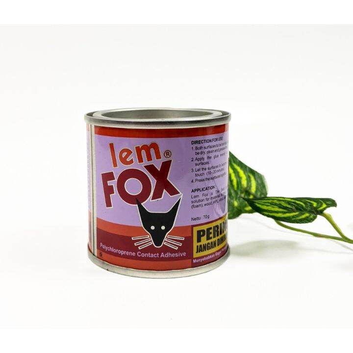 LEM FOX KUNING POLYCHLOROPRENE CONTACT ADHESIVE 70GR 70GR Lazada