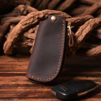 [NEW] Vintage Genuine Leather Car key holder Men Leather Key wallet Keychain men housekeeper women Car key case Bag key organizer