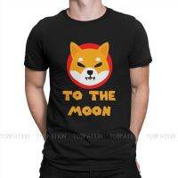 Shiba Inu To The Moon Tshirt Black For Men T Shirt Harajuku MenS Tops Streetwear