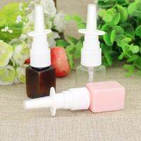 10/50/100pcs 10ml Pink Square Plastic Mist Nasal Spray Bottle Reusable Liquid Mini Cosmetic Packing Sub bottling Trial Container Travel Size Bottles C